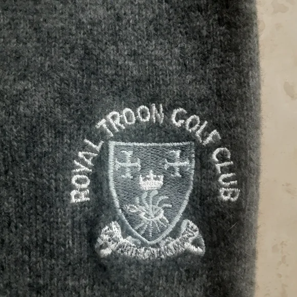 Lyle & Scott Royal Troon GC Lambswool/Angora Sweater, Made In Scotland,LIKE NEW